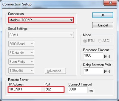 Figure 2.121 Modbus Poll Connection Setup