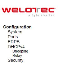 Figure 2.21 Submenus under the DHCP Main Configuration Menu