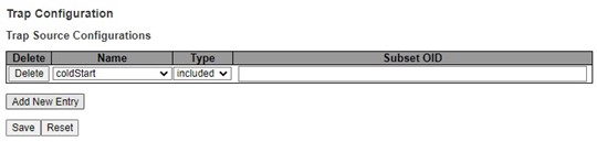 Figure 2.38 Adding New Entry to SNMP Trap Sources