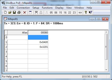 Figure 2.128 Modbus Memory Address 81 and 82 are the location of RSAES's IP Address