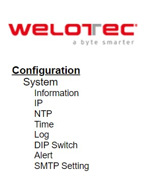 Figure 2.4 Submenus under Configuration⭢System Menu